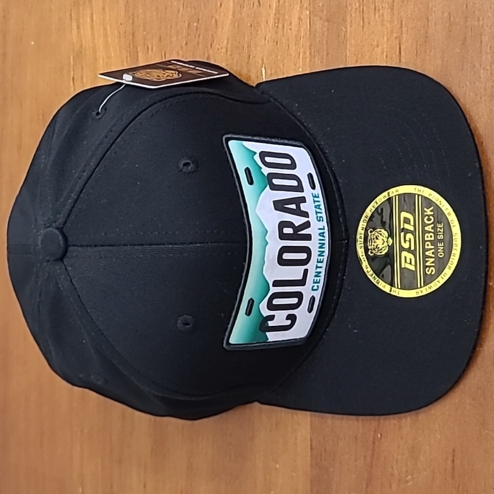 BSD Colorado Centennial State License Plate Snapback Ball Cap One Size Adults